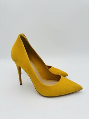 ALDO Yellow Suede Pointed Toe Stiletto Heels Size 8